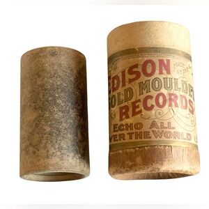 1898 Edison Gold Moulded Cylinder Record #3898 Uncle Josh On A Bicycle